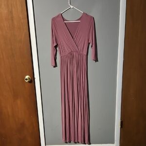 Elegant Mauve Maxi Dress